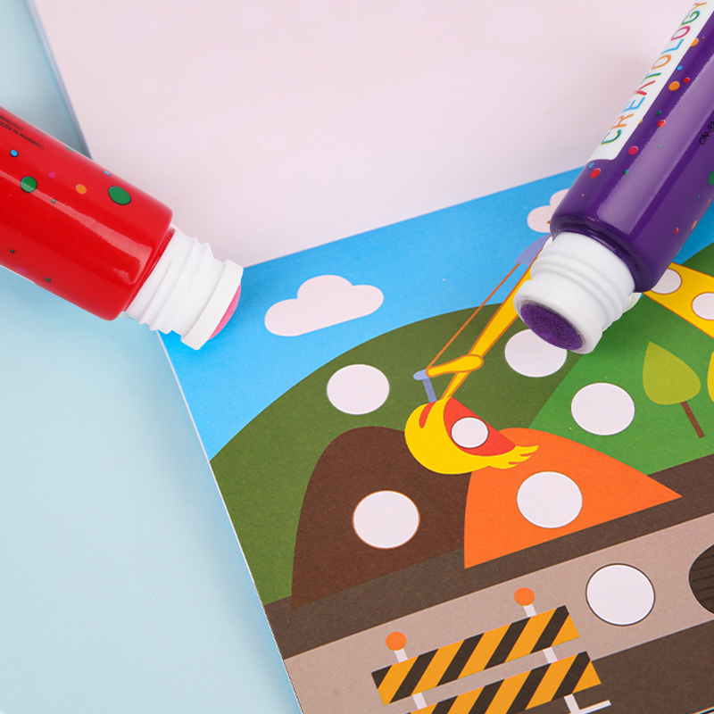 24 Colors Bingo Doodle Watercolor Pen, Oblate Tip