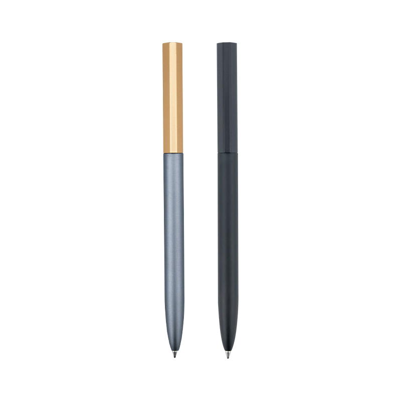 Rose Gold&Black Body Rotated Metal Gel Ink Pen 0.5mm