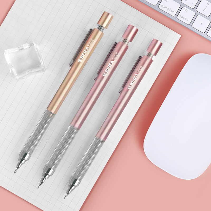 Metal Mechanical Pencil for Children Office Home,0.5mm HB Lead
