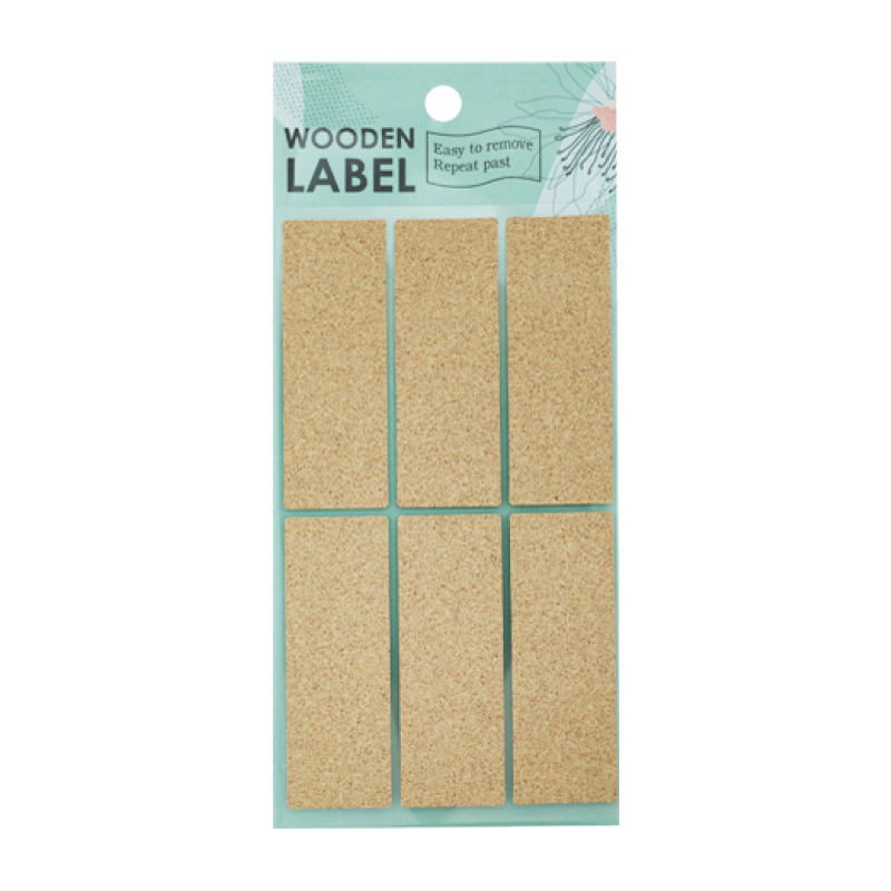 Wooden Label Cork Sticker for Bottles Office Home Organization