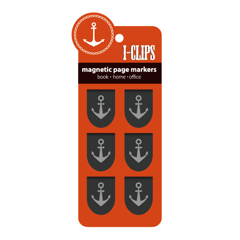 6 Pieces Orange Magnetic Page Bookmark for Book Home Office