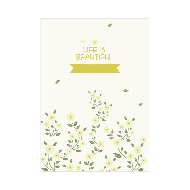 Floral Exercise Book with Ample Room for Journal&Composition