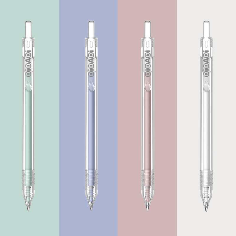 Black Ink Colorful Barrel Retractable Gel Ink Pen