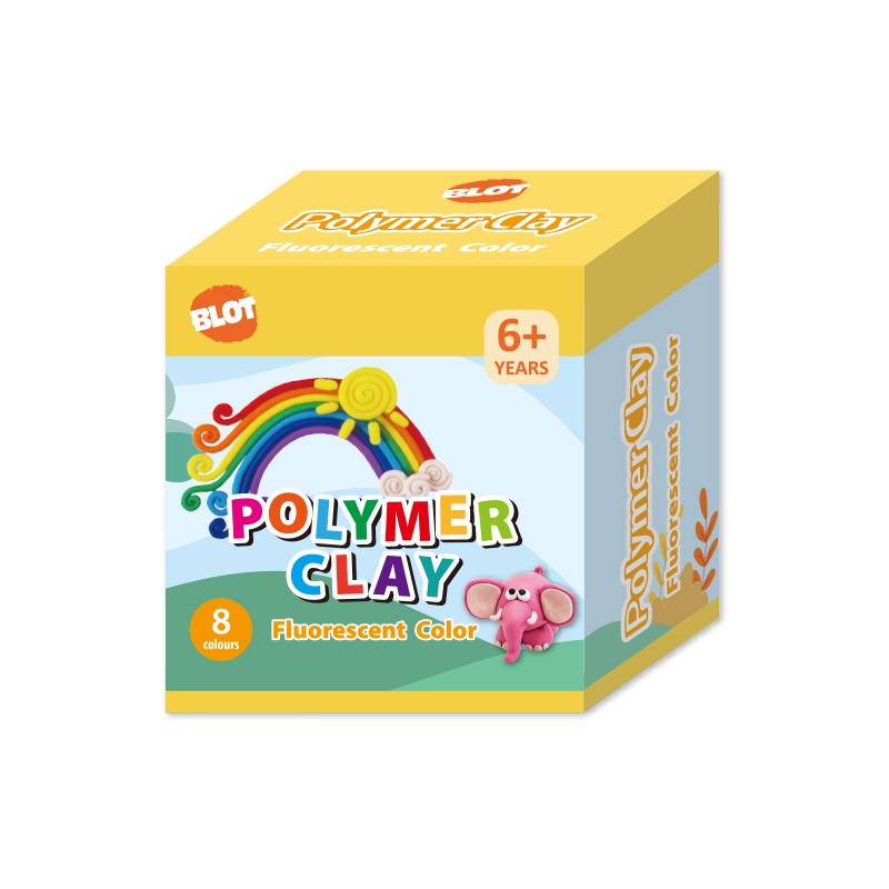 Nontoxic 8 Fluorescent Colors Polymer DIY Clay Chinese Wholsesale