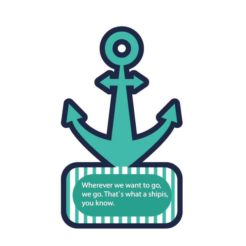 Набор декоративных аксессуаров Anchor/Wheel Rudder Memo Note