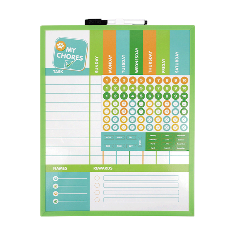 Weekly Planer Magnetic Dry Erase Board with Black Marker