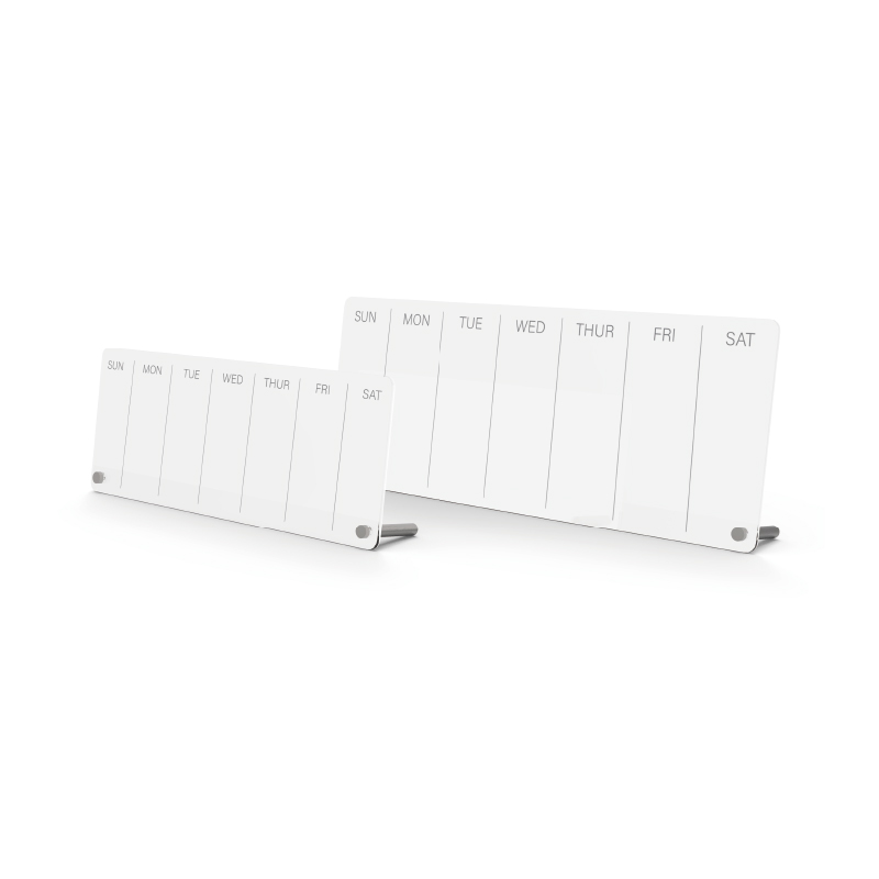 15.3*40.6cm Magnetic Weekly Calendar Glass Dry Erase Board for Office Home School