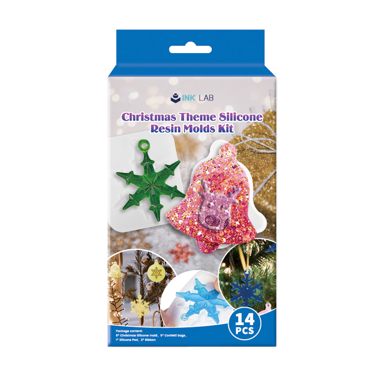 Christmas Theme Silicone Resin Molds Kit 13 Pcs
