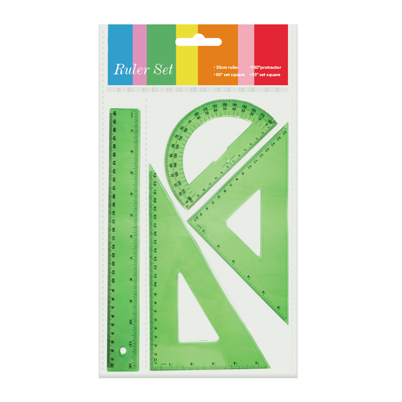 Top Manufacturer  School Office Supply 30cm Plastic Ruler Set