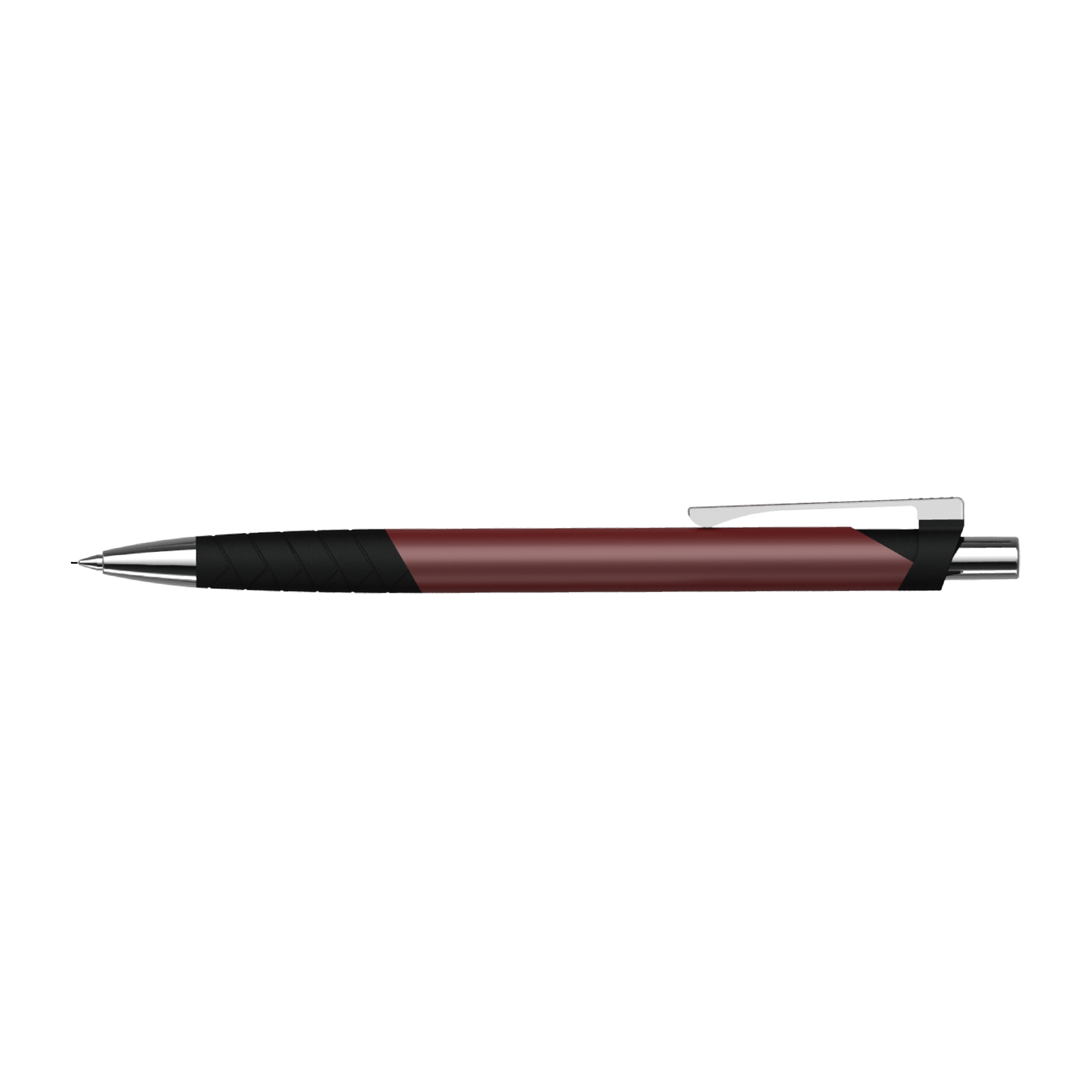 Soft Grip Retractable Brown Mechanical Pencil with Metal Clip