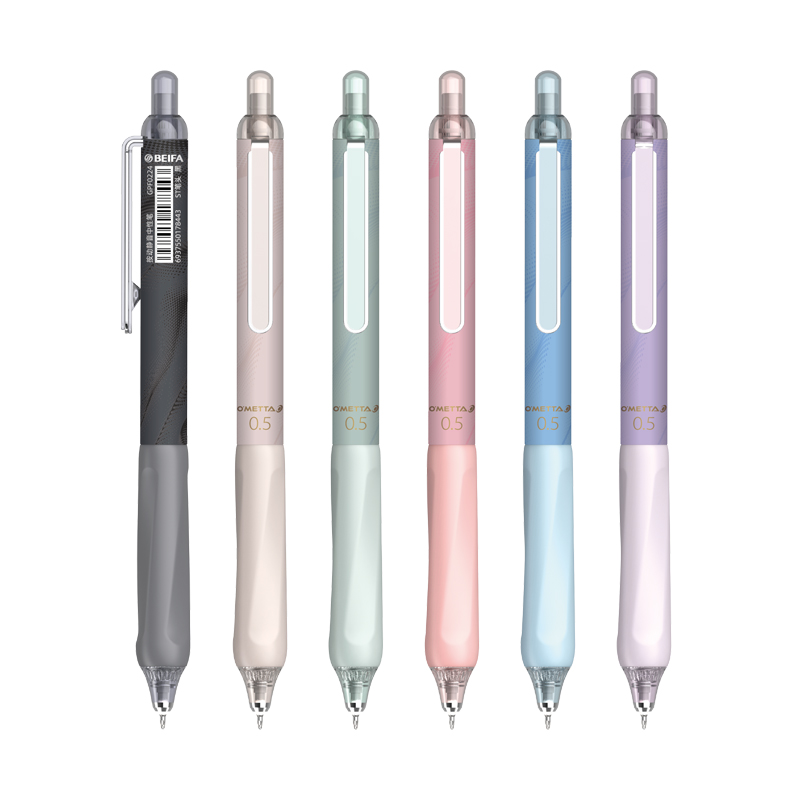 No-Noise Quiet Clicky Pen, Clicky 0.5mm ST Tip Retractable Gel Ink Pen
